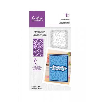 Crafter's Companion Stencil - Scattered Dots Patterned